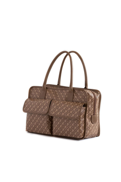 SATCHEL CON  BOLSOS EXTERNOS Y CORREA GHB0247