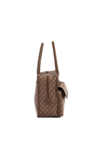 SATCHEL CON  BOLSOS EXTERNOS Y CORREA GHB0247
