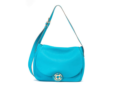 Bolsa Crossbody con Hebilla G Azul